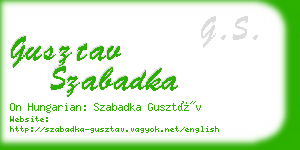 gusztav szabadka business card